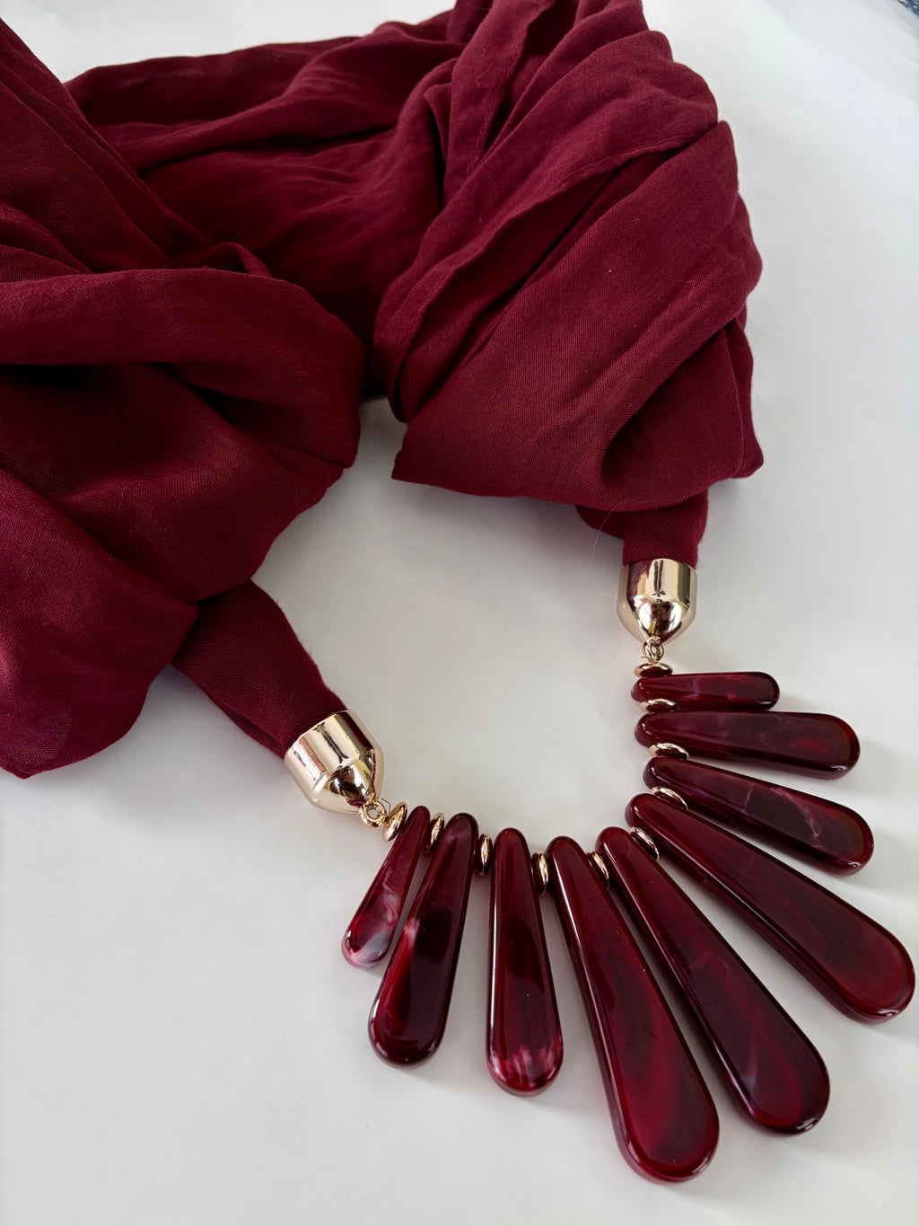 jeweled loop scarf