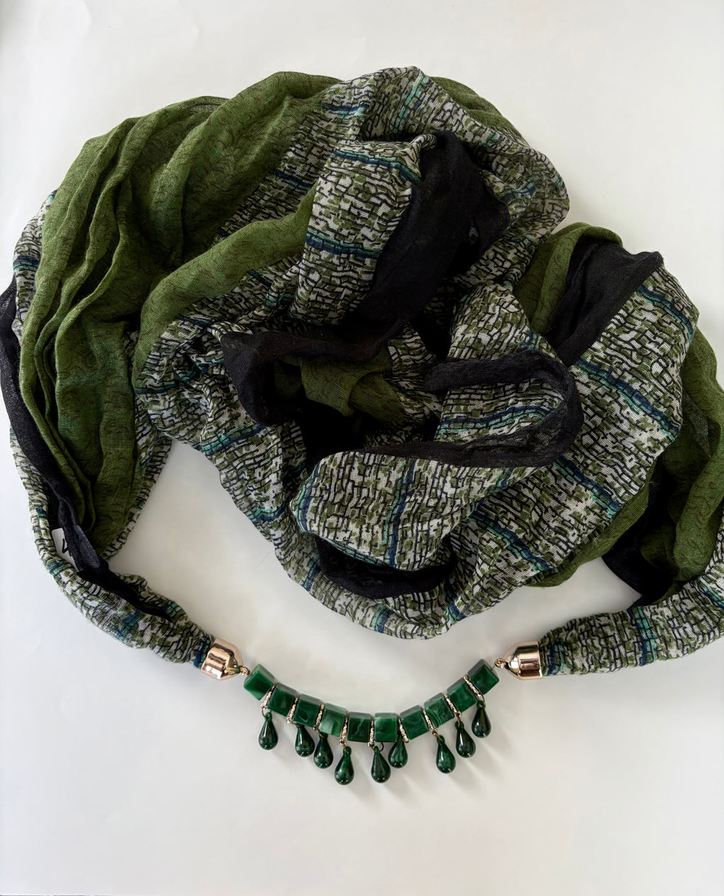 jeweled loop scarf