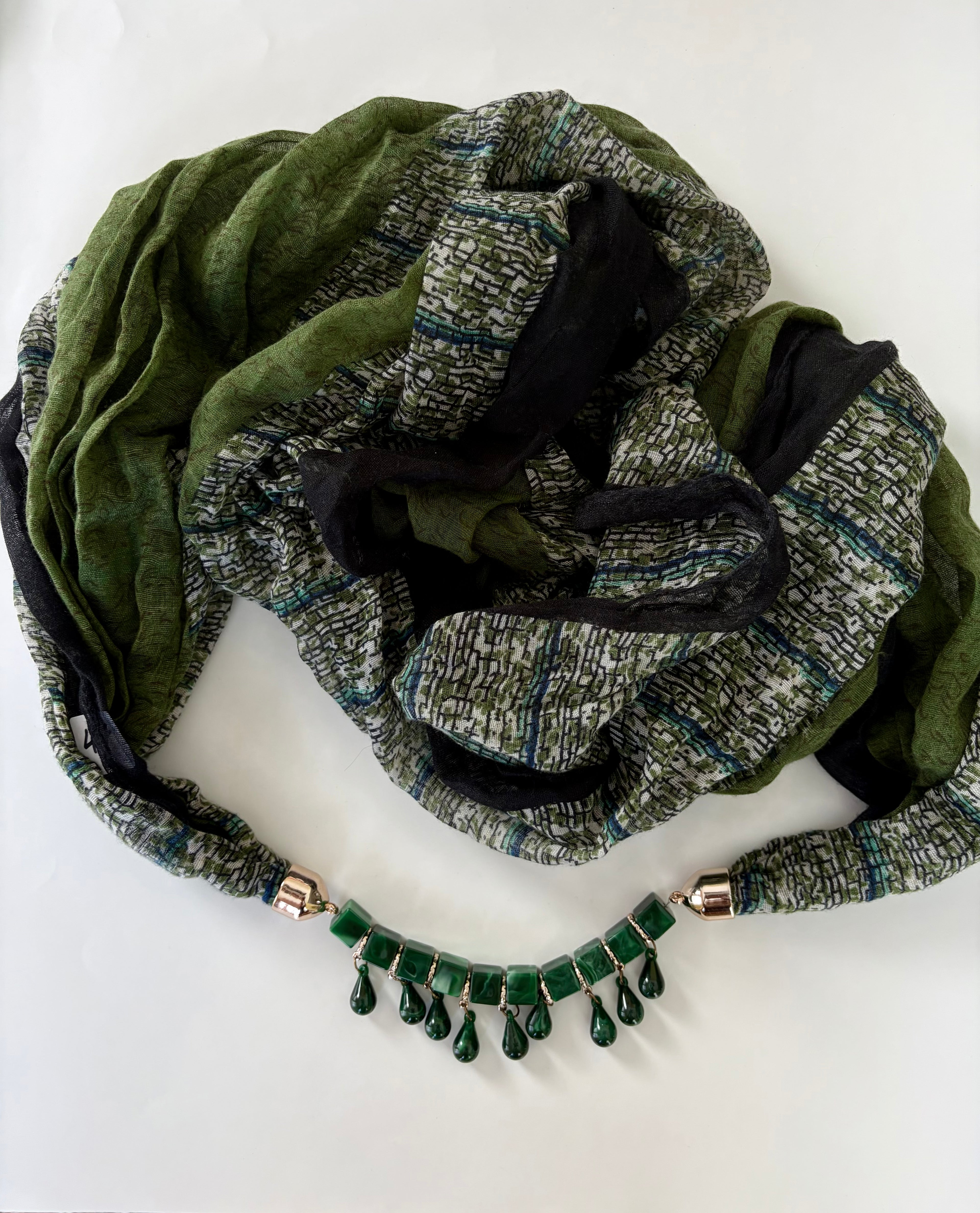 jeweled loop scarf