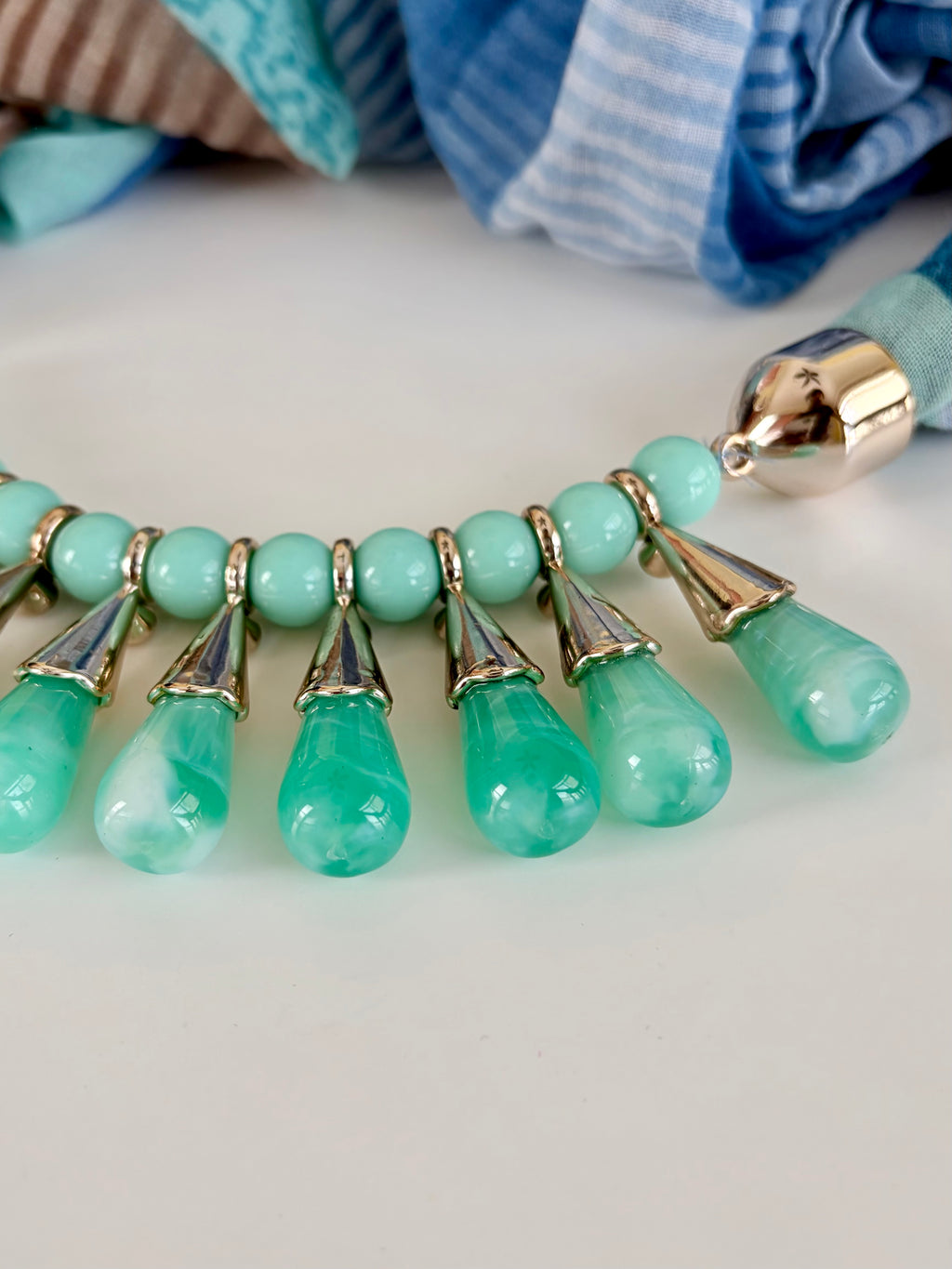 jeweled loop scarf