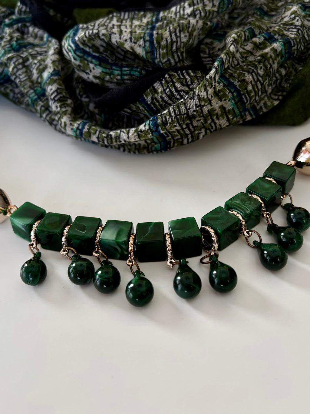 jeweled loop scarf