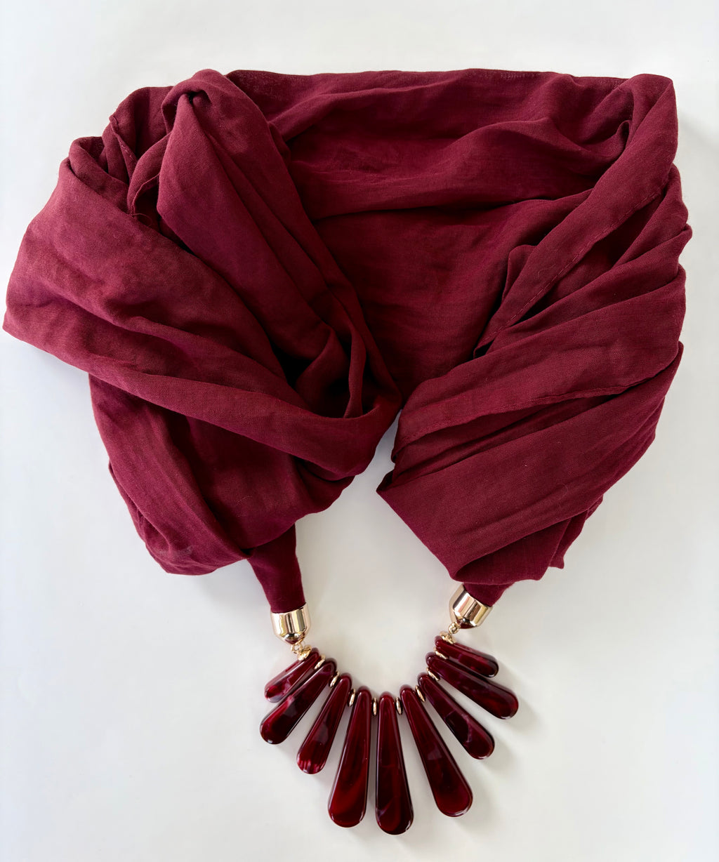 jeweled loop scarf
